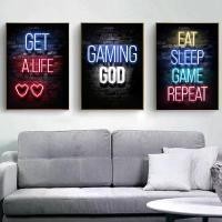 ราคา โปสเตอร์ติดผนังเกม, ภาพวาดผ้าใบ, ตกแต่งนีออน, ตกแต่งห้องนอนของเด็กผู้ชาย, เหมาะสำหรับห้องเล่นเกมและห้องนอนของนักเล่นเกม, ภาพพิมพ์, ภาพตกแต่งบ้าน, ภาพวาดกรอบ (1731647250051007718)