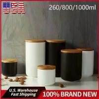 ราคา โถเก็บเซรามิก พร้อมฝาไม้ไผ่ เหมาะสำหรับเก็บธัญพืช ชา ใบชา เมล็ดกาแฟ ลูกอม อาหาร เครื่องเทศ ภาชนะใส่น้ำตาล มีให้เลือก 260/800/1000ml (1731965484859754120)