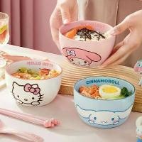 ราคา เซรามิก ชาม อาหาร เครื่องใช้บนโต๊ะอาหาร มูลค่าสูง มี มายเมโลดี้ และ เฮลโลคิตตี้ สลัด ข้าวในครัวเรือน ดีไซน์การ์ตูนน่ารัก (1731920519063307968)