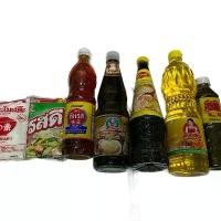 ราคา 2 เซ็ทคละเครื่องปรุงรสประกอบด้วยผงชูรส รสดี ซอสหอยนางรม ซอสแม็กกี้ น้ำปลาร้าแม่เหรียญ น้ำมันพืช (1731632649598764470)