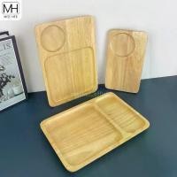 ราคา จัดส่งที่รวดเร็ว ถาดไม้ ถาดไม้หลุมวางแก้ว ถาดไม้ทรงเหลี่ยม จานไม้ยางพารา แบบมีหลุม ถาดเบรค เสิร์ฟชา กาแฟ (1732039444492748011)