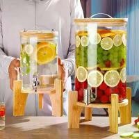 ราคา หม้อน้ำความจุขนาดใหญ่ เหยือกน้ำพร้อมก๊อกน้ำ เหมาะสำหรับมะนาว น้ำ และโค้ก น้ำผลไม้ ภาชนะบาร์เรล ขวดแก้วไวน์ประกาย (1731703929540937992)