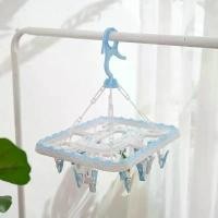 ราคา ราวตากผ้า พลาสติก น้ำหนักเบา ทรงสี่เหลี่ยม พับได้ มี 20 คลิป สีชมพู (1732027197082994632)