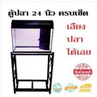 ราคา ตู้เลี้ยงปลา 24 นิ้ว กั้นกรอง มีอุปกรณ์ ฝาปิด และขาตั้งตู้ปลา 2 ชั้น ครบเซ็ต (1729477501396027875)