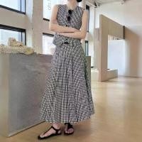 ราคา ชุดกระโปรงพลีท GRACETINAHOO ทำจากผ้าฝ้าย 73% ดีไซน์วันหยุดชาวใต้ชาวฝรั่งเศส เนื้อทอตารางขาวดำ ทันสมัย TZA675 สงกรานต์ ชุด เหล่า สมุด สายฟ้า กระโปรง เที่ยว เขา กะ บายา กางเกง ไป ง (1731837808890053869)