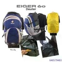 ราคา Wilsonen Backpack Deuter, EIGER 60L, Travel Backpack For Hiking Real Rain Cover Bags (1731958350581696366)