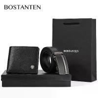 ราคา BOSTANTEN เข็มขัดผู้ชายและชุดกระเป๋าสตางค์ กระเป๋าสตางค์ลำลองคุณภาพสูง เข็มขัดนิรภัยอัตโนมัติ 【sales】 (1731485890230125628)