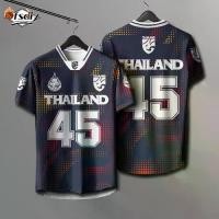 ราคา เสื้อฟุตบอลทีมชาติไทย เสื้อยืดกีฬาผู้ชาย แห้งไว เหมาะสำหรับแข่งขัน ฟุตบอล เสื้อยืดผู้ชาย ธีม SEA Games ปี 2025 เสื้อทีมชาติ (1731750798959478422)