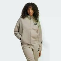 ราคา adidas Lifestyle adidas Z.N.E. Full-Zip Hoodie Women Brown JE7853 (1731582856007288595)