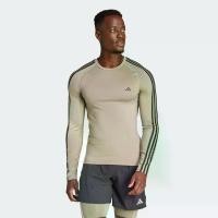 ราคา adidas เทรนนิง & Gym & Training เสื้อยืดเทรนนิงแขนยาว Techfit 3-Stripes ผู้ชาย สีเขียว IR5714 (1731952968504478483)