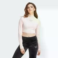 ราคา adidas ไลฟ์สไตล์ เสื้อครอปผ้ากำมะหยี่แขนยาวแต่งไรน์สโตน Trefoil ผู้หญิง สีชมพู IX9591 (1731334971340458771)