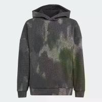 ราคา adidas ไลฟ์สไตล์ เสื้อกันหนาวมีฮู้ดพิมพ์ลายทั้งตัว Future Icons สำหรับเด็ก เด็ก สีดำ IT9044 (1731537142560622355)