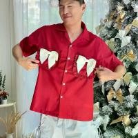 ราคา (Christmas) เสื้อฮาวายสีแดง (โบว์คริสมาสต์) (1731379887309753225)