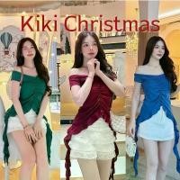ราคา KIKI Christmas : เสื้อปาดไหล่ เสื้อปาดไหล่แมงกระพรุนปลายยาว ครอปปาดไหล่ สีแดง/ตรุษจีน งานคริสต์มาสผู้หญิง สาวอวบ (S002). จัดส่งฟรี กทม (1731773481178596462)