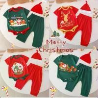 ราคา เสื้อผ้าเด็กทารก ชุดบอดี้สูทเด็ก ชุดเด็กแรกเกิด 1ชุด 3 ชิ้น ชุดคริสต์มาสเด็ก Christmas outfit (0 - 6เดือน) (1729809580465621967)