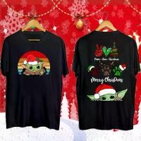ราคา 【แฟชั่นใหม่】เสื้อยืดระดับพรีเมียม Star Wars The Mandalorian The Child All I Want For Christmas (1729794514335468037)