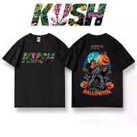 ราคา เสื้อยืด KUSH พิมพ์ Halloween ผ้าฝ้ายแท้ คอกลม หัวฟักทองน่ากลัว สวัสดิการสด (1731862171960444546)