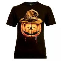 ราคา Premium cotton T-shirt Rock Eagle black Halloween pumpkin glow in the dark print men's T-shirt cool T shirt (1731505769080391835)