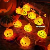 ราคา ️ไฟราวฟักทองฮาโลวีน ยาว1.5m ใช้ถ่านง่ายต่อการใช้งาน โคมไฟฮาโลวีน ฟักทอง โคมฟักทอง Halloween string light (1729713966628505606)