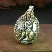 ราคา สร้อยคอจี้ Ksitigarbha, การออกแบบบุคลิกภาพย้อนยุคของ Songkran, สำหรับผู้ชายและผู้หญิง, จี้อุรังอุตังโลหะผสมเงินไทย, โซ่เสื้อกันหนาว, ชุบโลหะเงินชุบโลหะผสม (1732170857619622135)