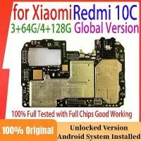 ราคา เมนบอร์ดดั้งเดิม, รุ่นสากล, Xiaomi Redmi 10c, เมนบอร์ดแบบปลดล็อค, มี 128gb และ 64gb, แผงตรรกะวงจร, ทำงานได้ดี, แผ่นบอร์ด (1731295791512127773)