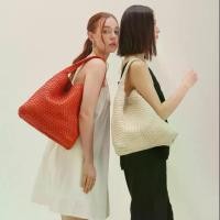 ราคา Sugar Monday กระเป๋าสะพาย PIPER TOTE BAG หนังสานHandmade Premium PU (1732048843498095668)