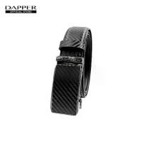 ราคา DAPPER เข็มขัดหนังแท้ ปรับสายได้ Carbon Fiber Ratchet Belt สีดำ (1731035391350507703)