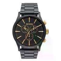 ราคา Nixon Sentry Chrono SS รุ่น NXA3861041-00 นาฬิกาข้อมือผู้ชาย Matte Black/Gold หน้าปัด 42 มม. (1730338764714838803)