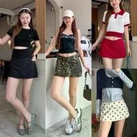 ราคา กระโปรงเอวต่ำ Cayla Luv พร้อมซับในกางเกง กางเกง y2k sakura black skirt กางเกง y2k (1732111808729547869)