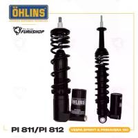 ราคา โช๊คมอเตอร์ไซค์ หน้า-หลัง Ohlins Black Line PI 811 / PI 812 For Vespa Sprint & Primavera 150 ABS Motorcycle โช้คอัพ (1730254608478472940)