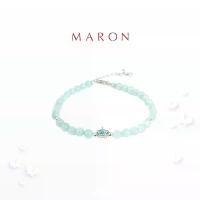 ราคา ของแท้ 100% MARON - My Lucky Stars Chain Bracelet with Aquamarine (Swiss Blue Topaz)(โซ่เงิน) สร้อยข้อมือหินXอัญมณีมงคล (1732076688784262293)