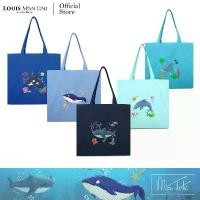 ราคา Louis Montini (ma tote) กระเป๋าผ้าแคนวาสกันน้ำ Tote Bag Ocean Blue CVR004 ลดราคาร้อนแรงประจำเดือนนี้ (1732194937674958218)