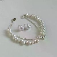 ราคา MWS [เงินแท้ S925] Puffy Pearl Bracelet & Earrings [FREE กระเป๋าเก็บเครื่องประดับ+ผ้าขัดเงิน] (1731705589016528748)