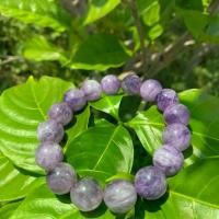 ราคา สร้อยข้อมืออเมทิสต์ Amethyst bracelet สร้อยหินแท้ หินมงคล หินบำบัด (1730001432503552297)