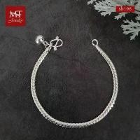 ราคา MT สร้อยข้อมือเงินแท้ ลายท้องปลิง มีกระดิ่ง ข้อมือ 15, 16 ซม. Sterling Silver Bracelet (sb196) MT Jewelry มณีธารา คลังสินค้า (1731770611127321925)