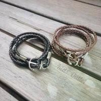 ราคา กำไลหลัง Leather Bracelet รุ่น LB004 สมอ ที่นิยมมากที่สุด (1731346834140596517)