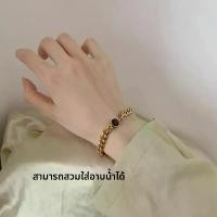 ราคา สร้อยข้อมือเหล็กไททาเนียม ไม่ซีดจาง สไตล์ยุโรปและอเมริกาใหม่ โซ่หนา สีทองสี่เหลี่ยมสีดำ บุคลิกภาพ เหมาะสำหรับผู้ชายและผู้หญิง สร้อยข้อมือวินเทจ สไตล์เดียวกัน งาช้าง ของ แท้ van (1731401337384895851)