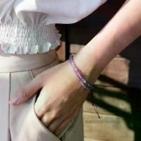 ราคา Minimalist bracelet - Amethyst stone หินอเมทิสต์ ขนาด 2, 3 มม. สร้อยข้อมือ เชือกถัก by siamonlineshop (1729742575078639861)