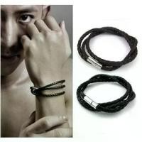 ราคา [COD] สร้อยข้อมือหนัง ลายถัก 3 ชั้น ข้อมือหนัง สร้อยข้อมือผู้ชาย สไตล์มินิมอล Leather Bracelet สีน้ำตาล / สีดำ (1731600408338007730)