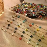 ราคา สร้อยข้อมือดอกไม้เหล็กไททาเนียม, สไตล์ยุโรปและอเมริกา, ทอ, หลากสี, แฮนด์เมด, โซ่ลูกปัดสตริง กํา ไล เชือก เทียน sakura pink bracelet กํา ไล เยลลี่ กํา ไล เตย กํา ไล ไหม ทอง beads bracelet (173199961745