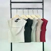 ราคา Atipashop - CAP DOT TOP เสื้อยืด แขนกุด คอเหลี่ยม ลายจุด ทรงสวย COD (1732199654478742973)