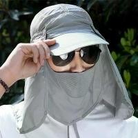 ราคา หมวกผ้ากันแดด หน้ากากบังแดดร้อน ระบายอากาศดี ปิดหน้าถีงคอรอบ 360 สามารถถอดที่ปิดหน้าและปีกได้ UPF50+ sunproof cover Cap สินค้าที่ขายดีที่สุดของเดือนนี้ (1731977983204886505)