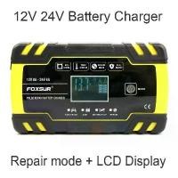 ราคา FOXSUR เครื่องชาร์จ 12V / 24V สลายซัลเฟตและฟื้นฟูแบตเตอรี่รถยนต์และรถจักรยานยนต์ Car/Motorcycle Smart Battery Charger / Pulse Repair Charger 12V/24V 8A/4A 6-150Ah/6-100Ah รุ่น FB (1731845325741721176)