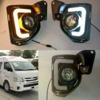 ราคา 2pcsไฟกลางวันไฟเดย์ไลท์ ไฟสัญญาณเลี้ยวCar Fog Lamp Daytime Running Lightเหมาะกับ Toyota HiAce 2014-2018 (1732148084847248599)