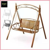 ราคา exaggerativeshop แบบพกพา ERORO ชิงช้าเหล็ก 2ที่นั่ง garden swing chair แข็งแรง ชิงช้าสนาม (1730272753355164227)