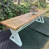 ราคา เก้าอี้ ม้านั่งยาว Bench chair DIY ม้านั่งไม้ ขาเหล็ก ท็อปไม้ประสาน สีวอลนัท ขนาด ก30×ยxxxส40 ซม. (1ตัว) ประกอบสำเร็จ (1731733018556532253)