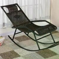 ราคา เก้าอี้หวายโยก สามารถรับน้ำหนักได้ 120 กก. สีน้ำตาลแดง/ดำ/ทอง วัสดุหวายเทียม Rocking chair โยกราคาถูก เก้าอี้พักผ่อน โต๊ะ โยก (1731495312749005010)