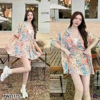 ราคา Garden Clothes ชุดเซ็ท SET 2 ชิ้น เสื้อโอเวอรใซส์ + กางเกงกระโปรง .. สีส้ม (1732218734506707647)