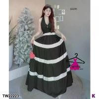 ราคา Garden Clothes ชุดเดรส เดรสยาวคล้องคอ แต่งทูโทน 19175 สีดำ (1732218734807648959)