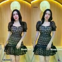 ราคา Garden Clothes ชุดเดรส เดรส ผ้าลูกไม้ แต่งแถบ แขนตุ๊กตา .. สีดำ (1732225631077370559)